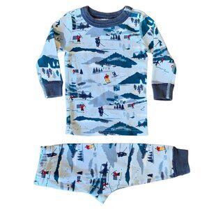 HANNA ANDERSSON Winter Sports Pajamas Boys 12-18 Mo 75 Ski Ice Hockey Cotton PJs